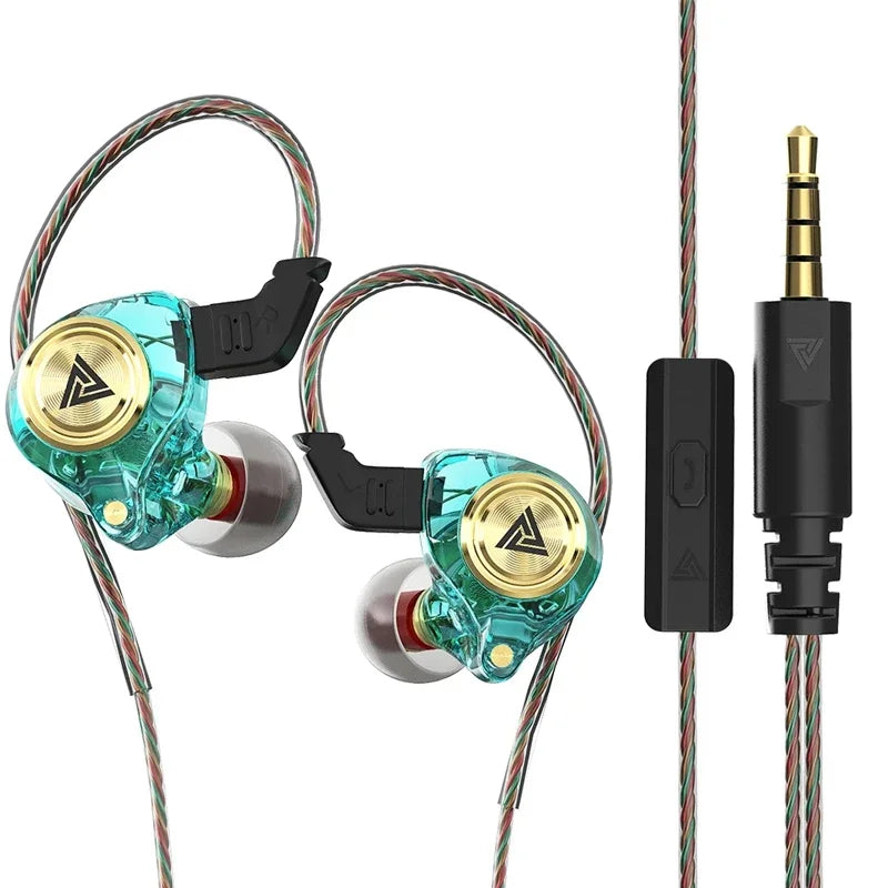 QKZ AK3 Wired Earphones with Mic – HiFi Bass Gaming Headset