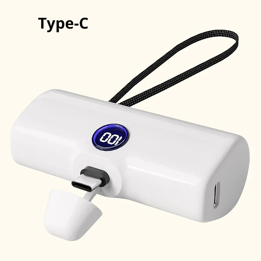 Mini 5000mAh Fast Charging Power Bank with LED Digital Display