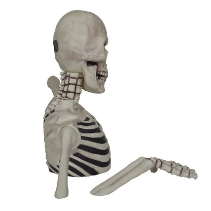 💥 Early Bird Halloween Sale!🔥 Giant Ground Breaking Skeleton with LCD Eyes and Sound Halloween Decor Prop