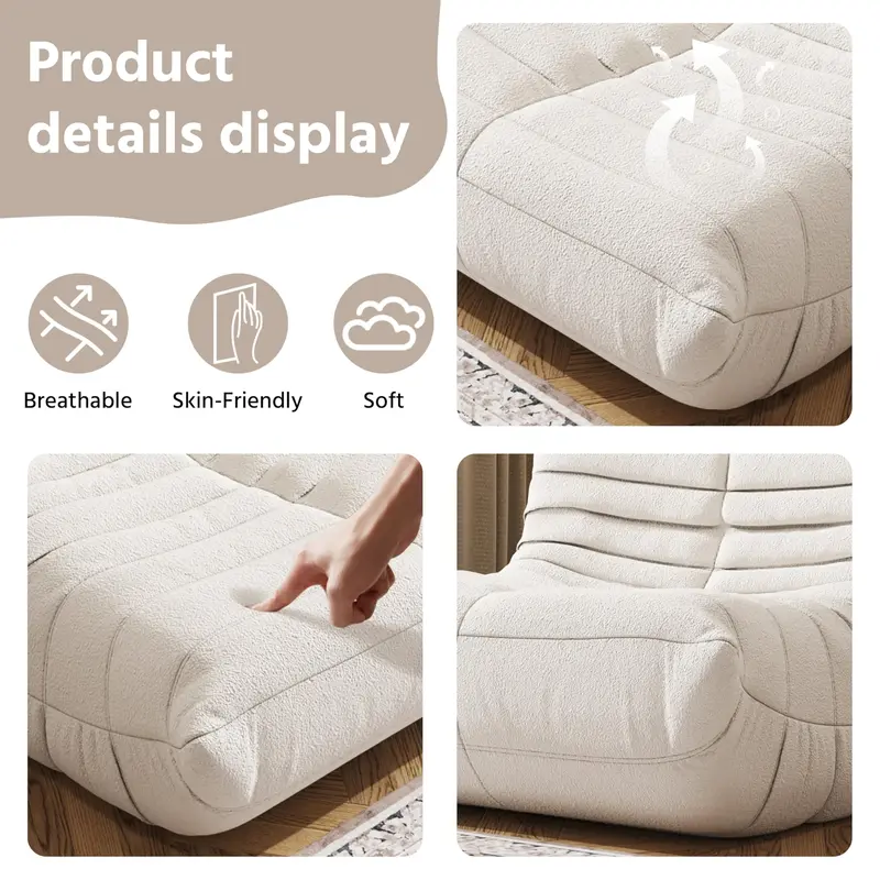 CloudNest Bean Bag Sofa — Ultra-Soft Memory Foam Lounge Chair for Living Room, Bedroom & Home Office