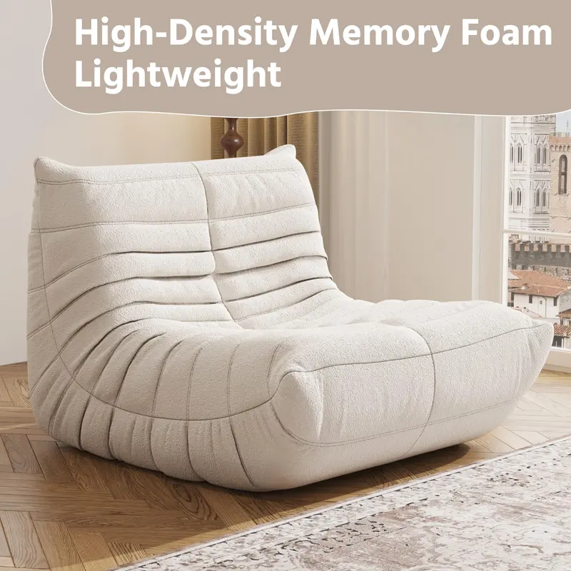 CloudNest Bean Bag Sofa — Ultra-Soft Memory Foam Lounge Chair for Living Room, Bedroom & Home Office