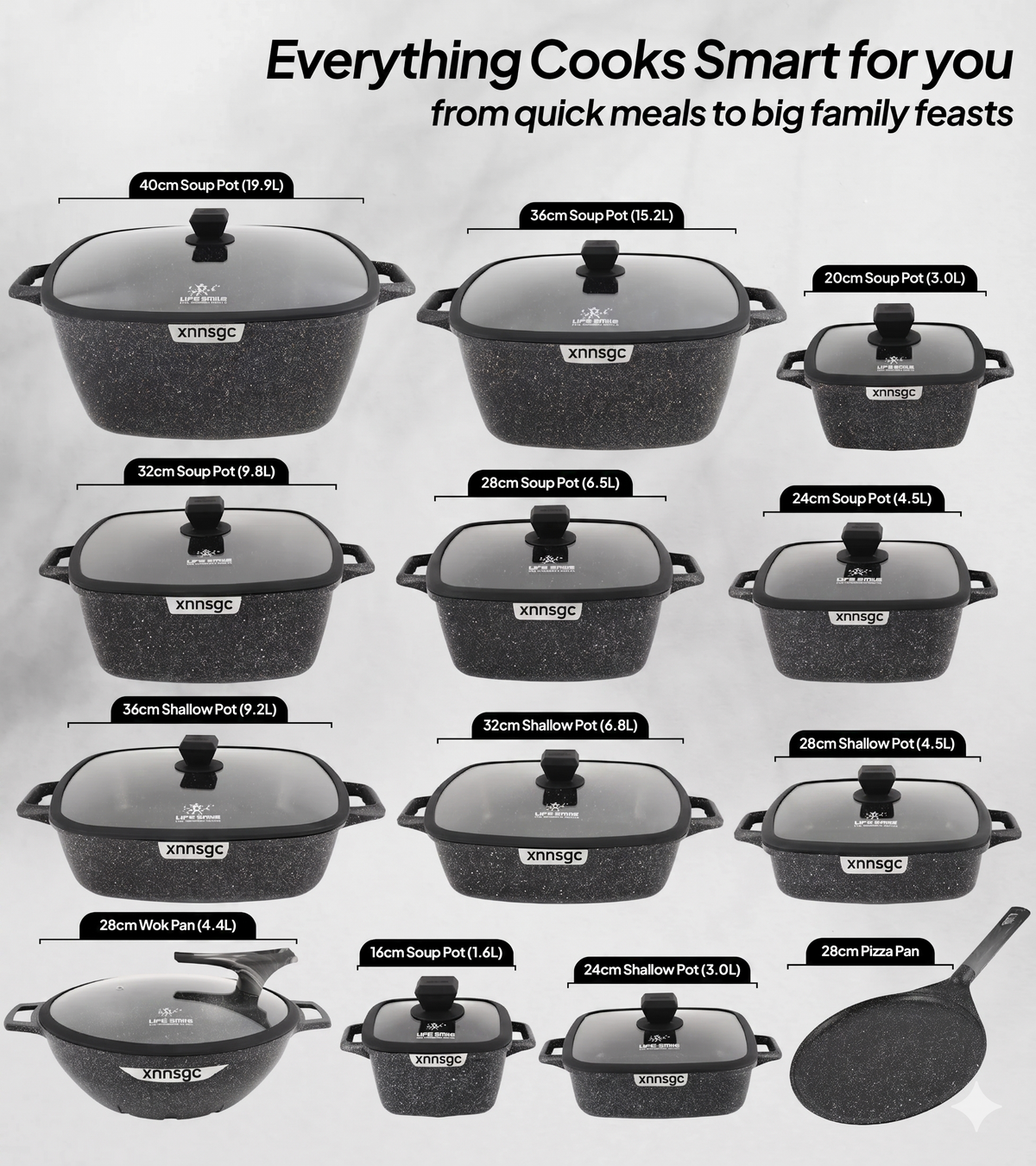 🎉 Anniversary Mega Sale — GraniteLuxe Premium Nonstick Cookware Set | Multilayer Granite Coating