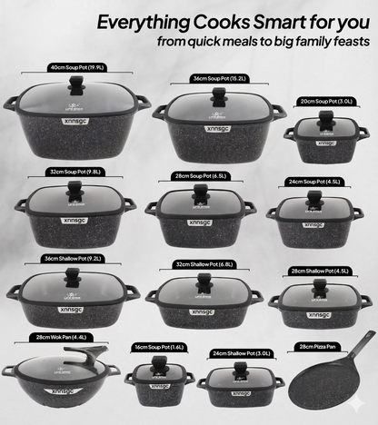 🎉 Anniversary Mega Sale — GraniteLuxe Premium Nonstick Cookware Set | Multilayer Granite Coating