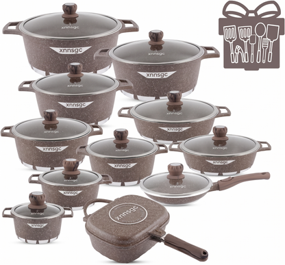 🎉 Anniversary Mega Sale — GraniteLuxe Premium Nonstick Cookware Set | Multilayer Granite Coating