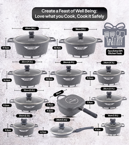 🎉 Anniversary Mega Sale — GraniteLuxe Premium Nonstick Cookware Set | Multilayer Granite Coating