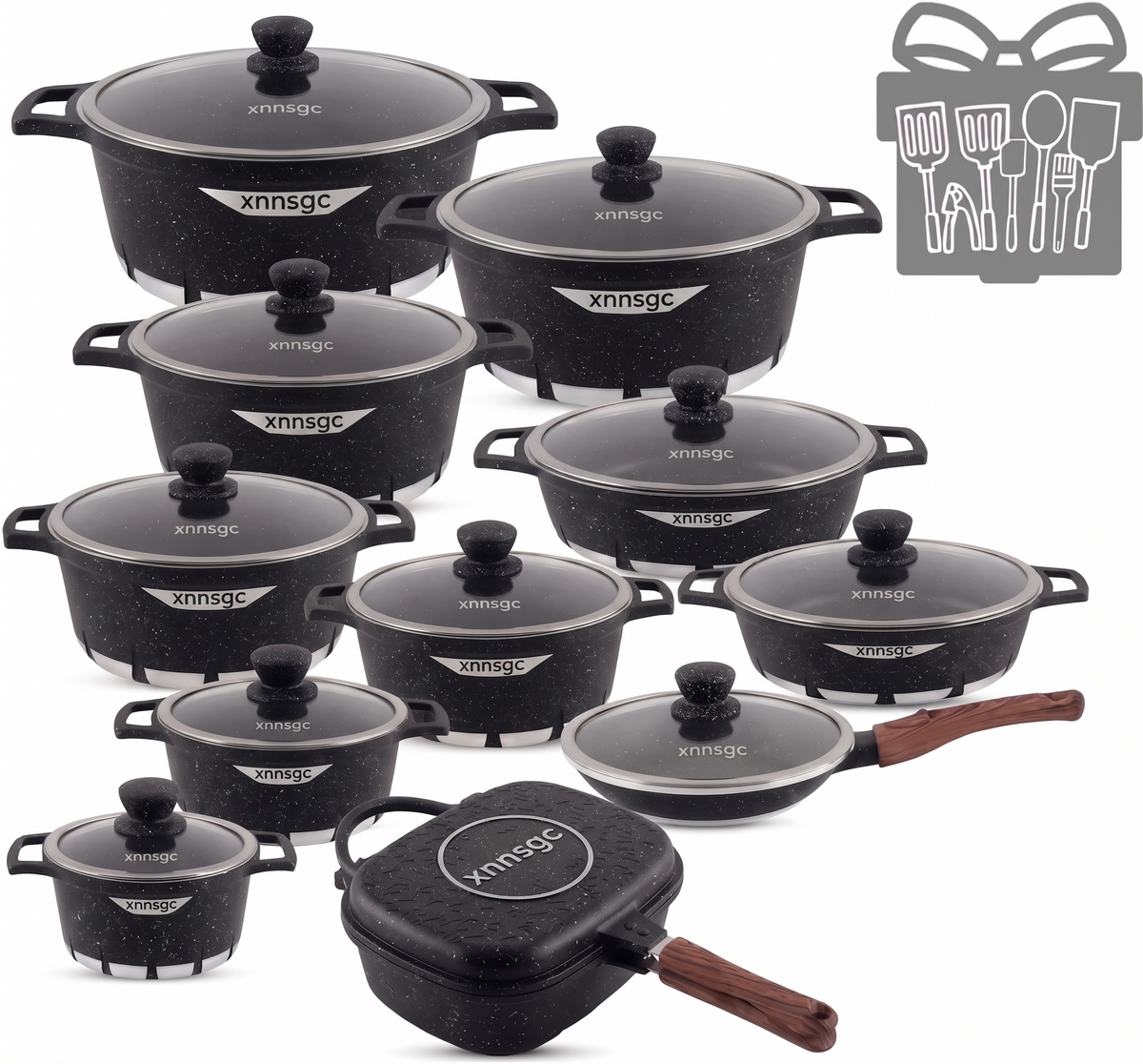 🎉 Anniversary Mega Sale — GraniteLuxe Premium Nonstick Cookware Set | Multilayer Granite Coating