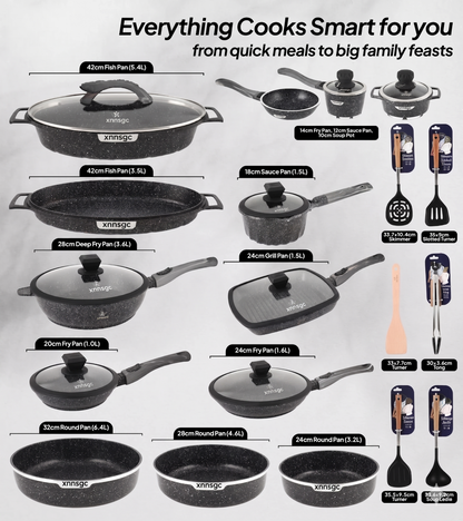 🎉 Anniversary Mega Sale — GraniteLuxe Premium Nonstick Cookware Set | Multilayer Granite Coating
