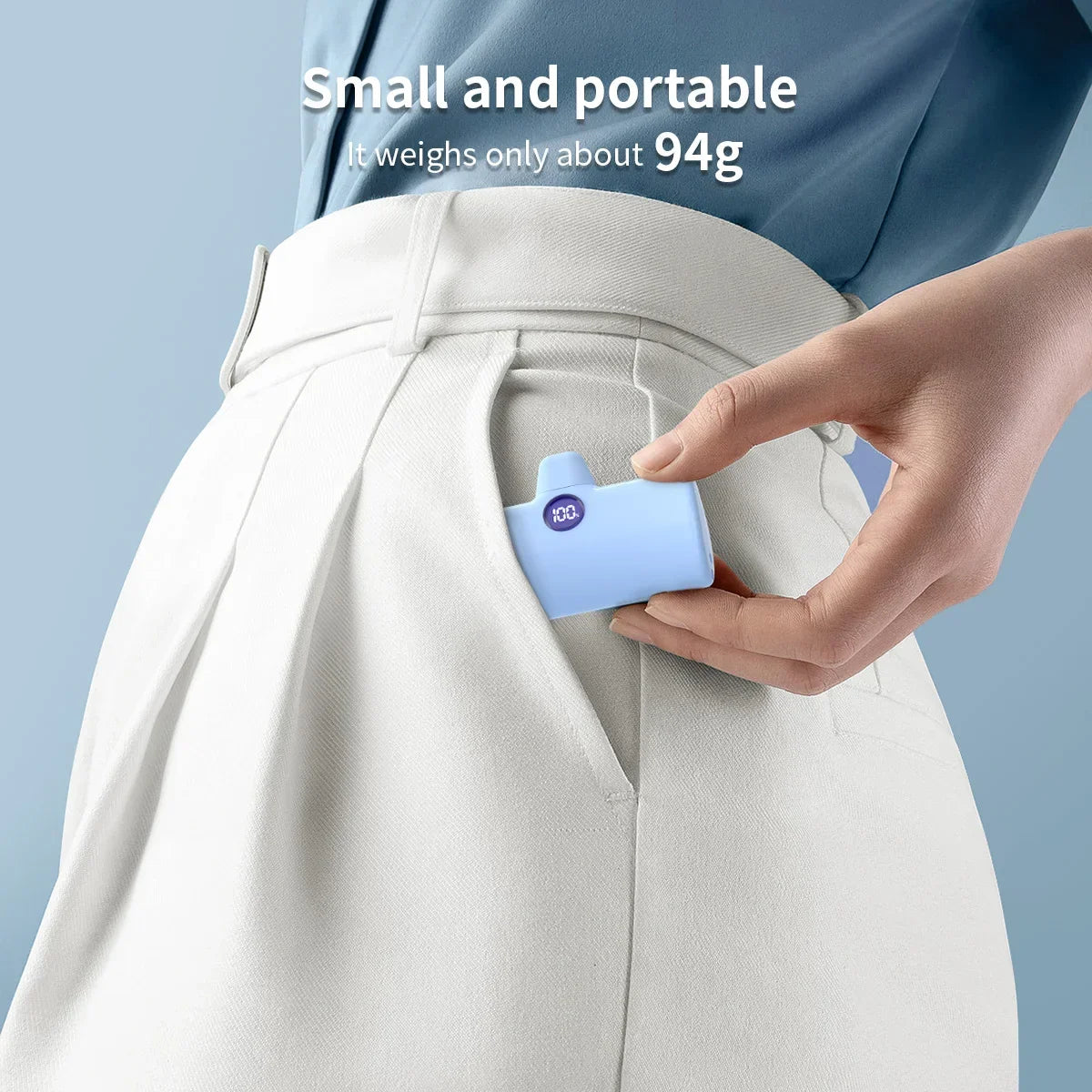 Mini 5000mAh Fast Charging Power Bank with LED Digital Display