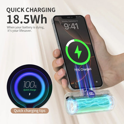 Mini 5000mAh Fast Charging Power Bank with LED Digital Display