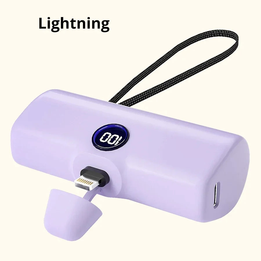 Mini 5000mAh Fast Charging Power Bank with LED Digital Display