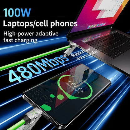 240W 4-in-1 Fast Charging Cable – Multi-Port USB-C Cable