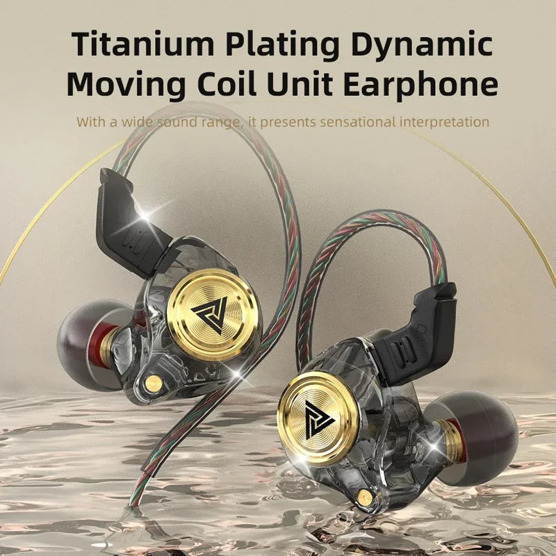QKZ AK3 Wired Earphones with Mic – HiFi Bass Gaming Headset