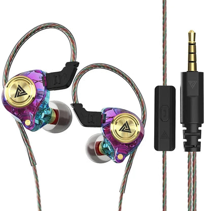 QKZ AK3 Wired Earphones with Mic – HiFi Bass Gaming Headset