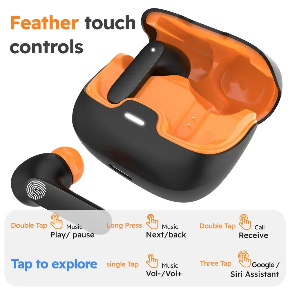 TWS Wireless Earbuds – Bluetooth 5.4 ENC Noise Cancelling