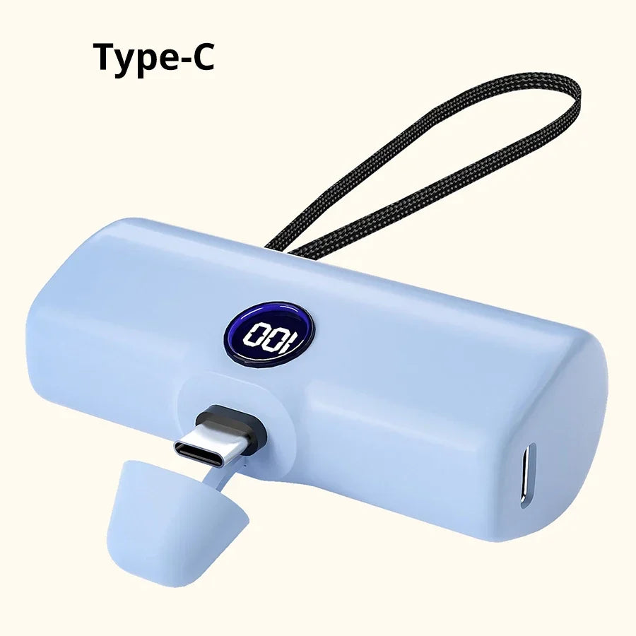 Mini 5000mAh Fast Charging Power Bank with LED Digital Display