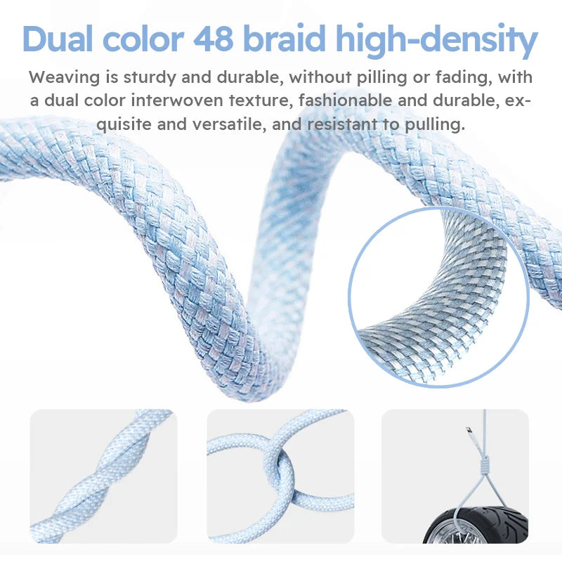 3-Pack 6FT 60W USB-C Fast Charging Cables
