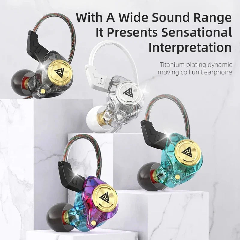 QKZ AK3 Wired Earphones with Mic – HiFi Bass Gaming Headset