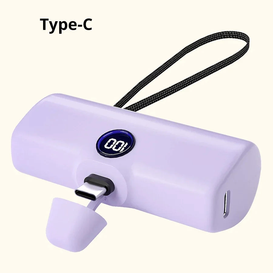 Mini 5000mAh Fast Charging Power Bank with LED Digital Display