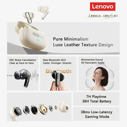 Lenovo LE208 Wireless Gaming Earphones – ENC, 38ms Low Latency