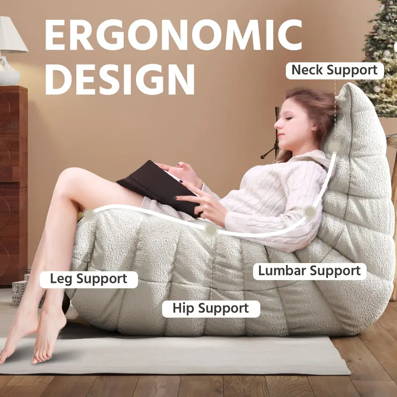 CloudNest Bean Bag Sofa — Ultra-Soft Memory Foam Lounge Chair for Living Room, Bedroom & Home Office