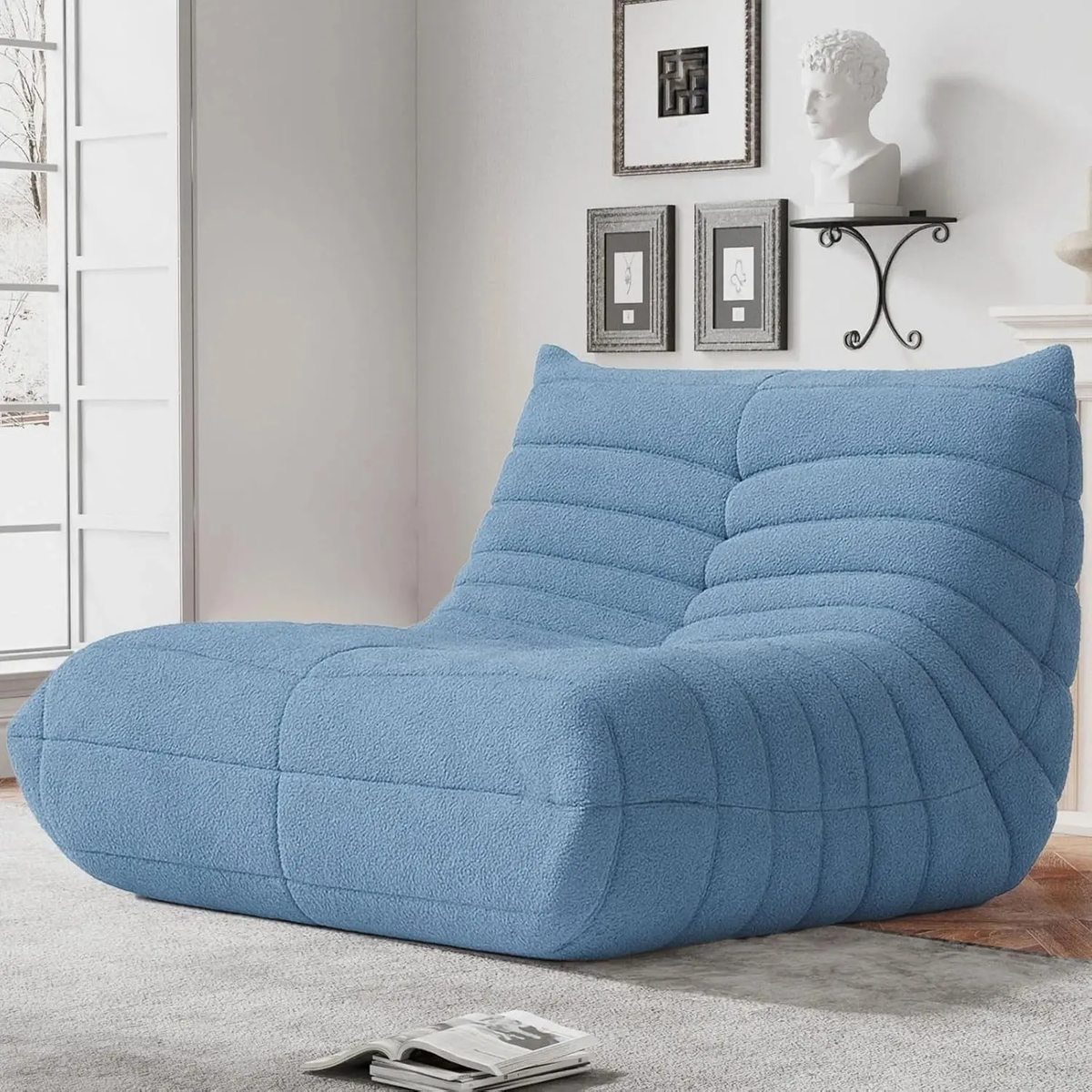 CloudNest Bean Bag Sofa — Ultra-Soft Memory Foam Lounge Chair for Living Room, Bedroom & Home Office
