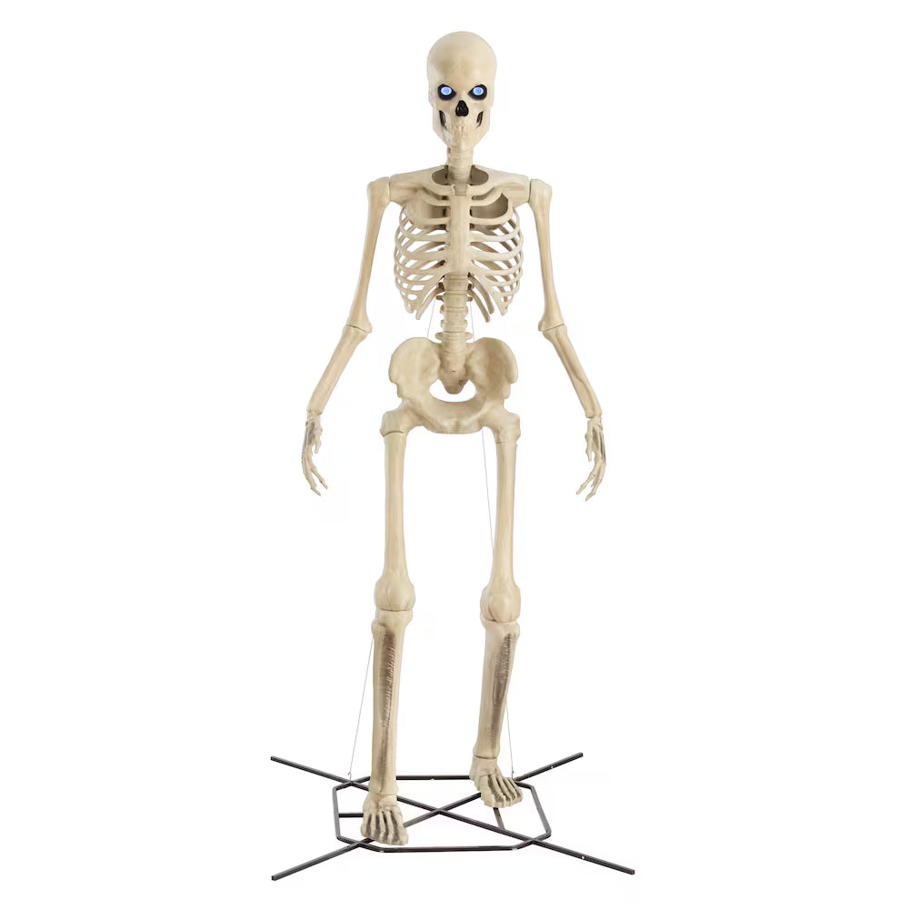 💥 Early Bird Halloween Sale!🔥 Giant Ground Breaking Skeleton with LCD Eyes and Sound Halloween Decor Prop